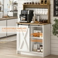 Catrimown Coffee Bar Barn Door Sideboard Buffet with