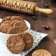 thumbnail image 1 of Venta caliente de rodillos de madera maciza tallados con láser con estampado de alces navideños, accesorios para hornear galletas en relieve, 1 of 5