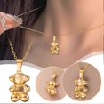 thumbnail image 3 of Pendientes colgantes con forma de oso brillante para mujer, chapados, ideales como regalo para parejas., 3 of 5