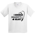 thumbnail image 3 of Inktastic I Hooked Grammy's Heart with Fishing Rod Youth T-Shirt, 3 of 5