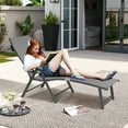 thumbnail image 6 of Pellebant Outdoor Chaise Lounge Aluminum Patio Folding Chair,Gray, 6 of 6