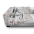 thumbnail image 3 of Eat Drink and Be Merry Soft Flannel Fleece Blanket, Christmas Celebration Words Mistletoe Pine Branch Bells Snowflakes, Cozy Plush for Indoor and Outdoor Use, 50" x 70", Multicolor, by Ambesonne, 3 of 6