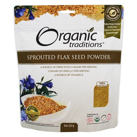 Organic Traditions - Sprouted Flax Seed Powder - 8 oz.