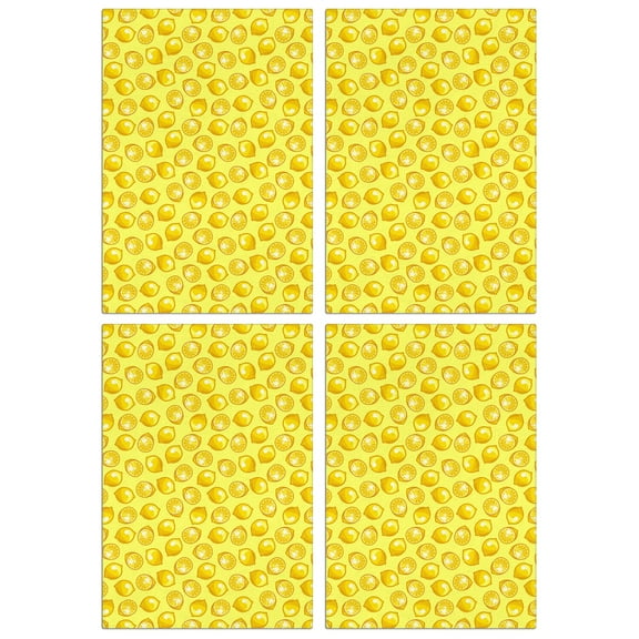 Set of 4 Fruit Kitchen Towels – Lemon Design Dish Towels 18x26, Soft Absorbent Tea Hand Towels for Kitchen Drying and Decoration