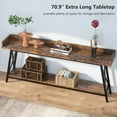 thumbnail image 6 of Tribesigns 70.9 inch Long Console Table Behind Sofa Couch, Industrial Entryway Table for Living Room Brown, 6 of 7