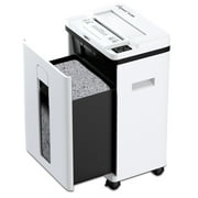 Acpouw Heavy Duty Micro Cut Paper Shredder for Home Office, 200-Sheet Auto Feed & 7-Sheet Manual Shredding, P-5 Security, 5.8-Gal Bin, Shreds Paper, Credit Cards, Staples & Clips, 40-Min Auto / 20-Mi