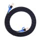 thumbnail image 1 of Cable Ethernet Cat7, Cable Lan De Red Con Núcleo De Cobre De 32 AWG, Duradero, Antiinterferencias, 2 Conectores De Interfaz RJ45 Azul + Negro Para Cable CAT 7, 1 of 8