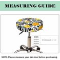 thumbnail image 4 of Velvet Bar Stool Covers Round Stool Cushion Covers Stool Chair Covers Barstool Covers Slipcovers, Stretchy Elastic Edge Soft Fabric Machine Washable, Dia 13 Inch, Yellow Roses Black Texture, 4 of 6
