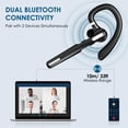 thumbnail image 3 of Auriculares inalámbricos Bluetooth ICOMTOFIT con micrófono negro, 3 of 7