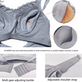 thumbnail image 3 of BIMEI Women's Mastectomy Bra Molded-Cup Post Surgery for Silicone Breast Prosthesis with Pockets Everyday Bra 9816，Grey，34C, 3 of 6