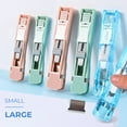 thumbnail image 2 of en Mini Traceless Reusable Hand Clamp Push Stapler, Assorted Colors, 1 Count, 2 of 7