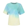 thumbnail image 3 of Timegard Plus Size Tops for Women Tie Dye Drop Shoulder Cute Comfy Blouse Casual Short Sleeve Tee Shirts, 3 of 4