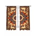 thumbnail image 2 of Sheer Curtains 72 Inches Long, Bohemian Flower Light Filtering Window Curtains for Living Room, Boho Tribal Colorful Distressed Printed Rod Pocket Voile Sheer Curtain Drapes, 52"W x 72"L, 2 Panels, 2 of 8