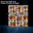 thumbnail image 6 of Autumn Leaves Wooden Fall Kitchen Curtains with Valance and Tier Sets 36 Inch, 3 Pieces Tree Leaf Floral Rod Pocket Drapes Window Treatment Curtains for Kitchen Over Sink Dining Room Decor, 6 of 6