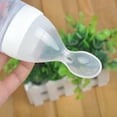 thumbnail image 3 of ACDANC Silicone Squeeze Feeding Rice Cereal Bottle with Spoon, Soft-Tip Dispensing Spoon for Baby, 3 of 4