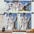 thumbnail image 3 of LALILO Kitchen Curtains and Valances Set of 3 36" Space Usa Window Treatment Tiers for Window Decor, 3 of 5