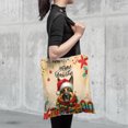 thumbnail image 4 of Merry Christmas Santa German Shepherd Scarf Twinkling Lights Xmas Holiday All Over Print 3D Canvas Tote Bag Alsatian Dog Lover Gifts Reusable Handbag - 00022, 4 of 5