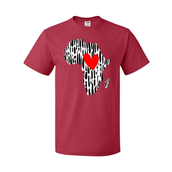 Inktastic Black History Month Ink Print African Heart T-Shirt