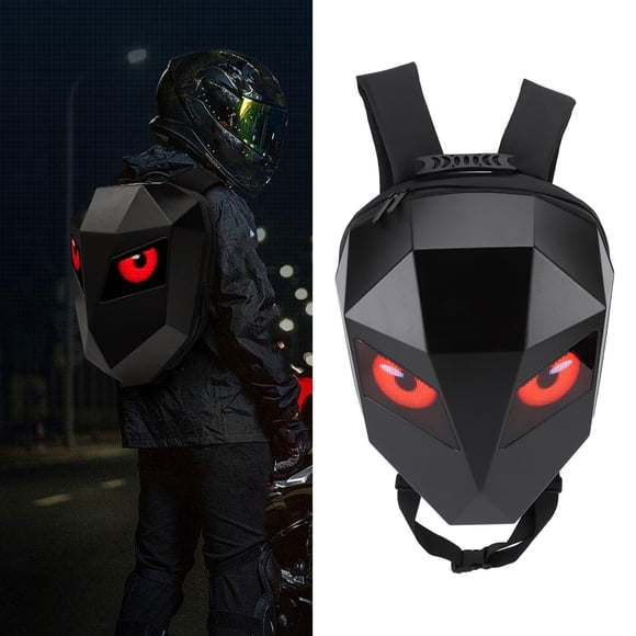Riding Backpack, Motorcycle LED Backpack Impact Proof Enough Storage Space for Camping for Travelling