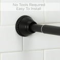 thumbnail image 2 of Bath Bliss 42" to 72" Adjustable Steel Straight Shower Curtain Tension Rod, Black, 2 of 5