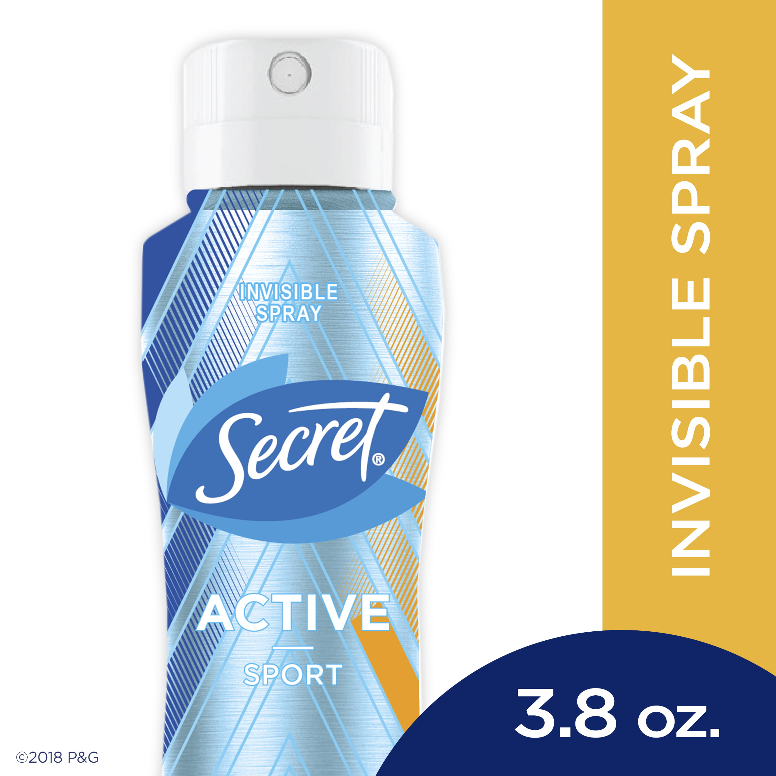 Secret Invisible Spray Antiperspirant Deodorant for Women Active Sport 3.8  Oz 