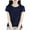 Summer Tops Navy, variant on Womens Short Sleeve Pullover, Fall Sweaters for Women Summer Casual Vintage Loose Fit Solid Color Knitted Crewneck Sweatshirts Ladies Short Sleeve Sweaters