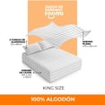 thumbnail image 4 of Juego de Sábanas King Size roomi Algodón Premium Frescas y Suaves Patron Cuadros, 4 of 5