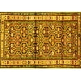 thumbnail image 1 of Ahgly Company Machine Washable Indoor Rectangle Persian Yellow Traditional Area Rugs, 6' x 9', 1 of 4