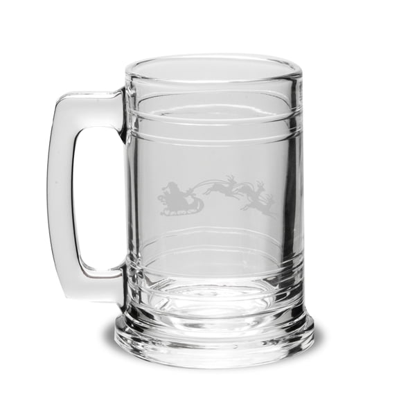 Santa Sleigh 15oz Deep Etched Colonial Tankard