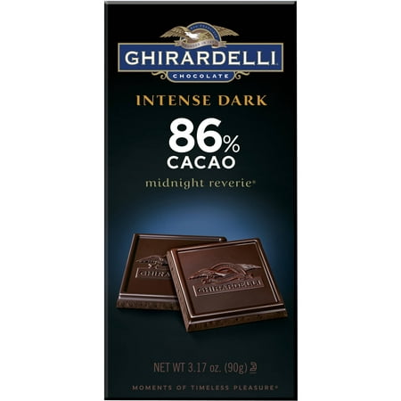 (3 Pack) GhirardelliÃÂ® Chocolate Intense Dark Midnight ReverieÃÂ® 86% Cacao Chocolate 3.5 oz. (Best Dark Chocolate In The World)