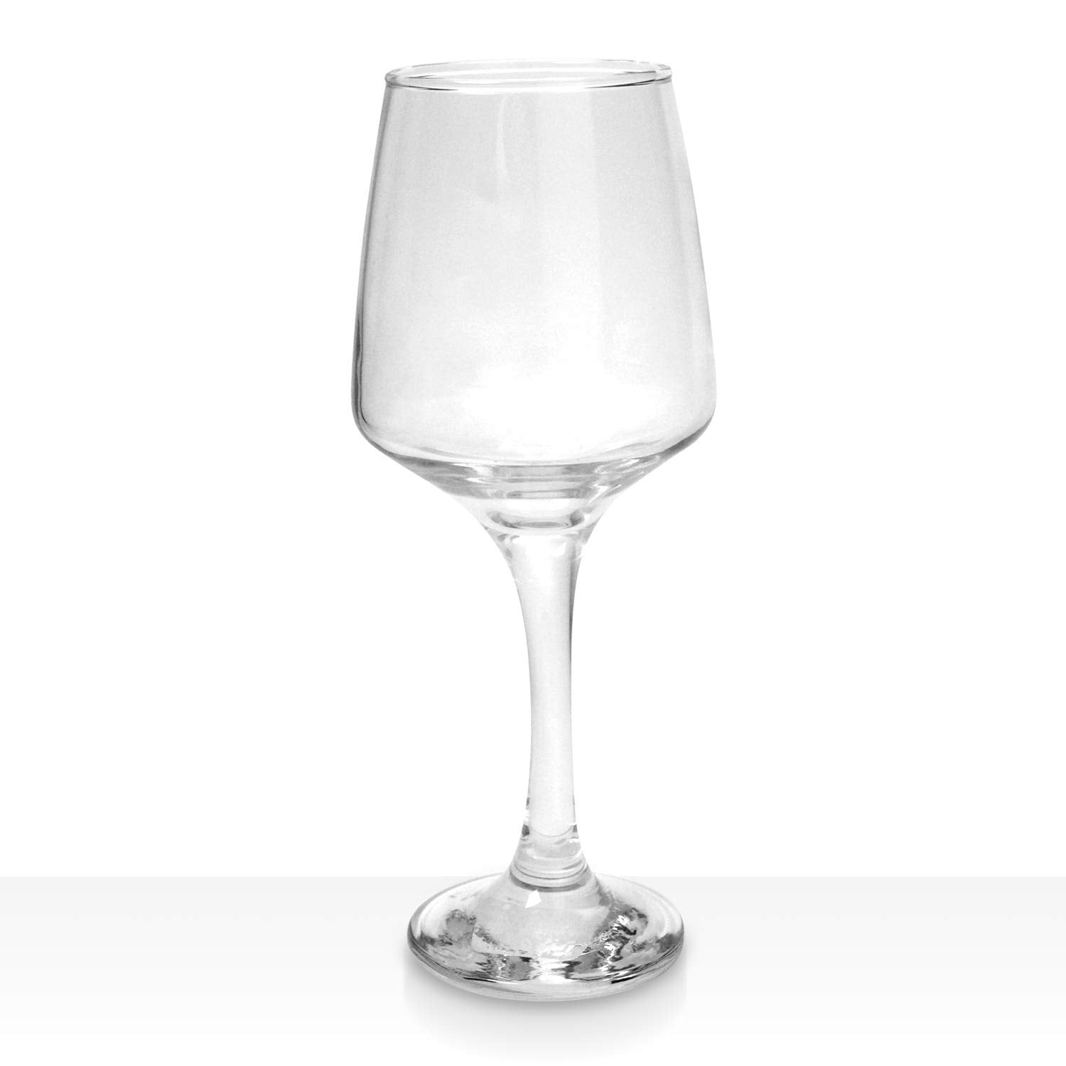 Vikko 12.75 Ounce Wine Glasses | Beautifully Shaped – Thick and Durable Construction – For Parties, Entertaining, and Everyday Use – Dishwasher Safe – Set of 6 Clear Glass Wine Glasses – 2.5” Diameter