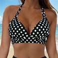 thumbnail image 2 of Women's Cut Out Halter Bikini Top Push Up Underwire Bathing Suit Tops, 2 of 8