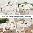 thumbnail image 7 of Pioneer Flower Floral Print Pattern Round Fitted Tablecloth with Elastic Edge,Dining Table Cover Waterproof,Outdoor Round Tablecloth for Camping,Dining,Indoor and Outdoor, 7 of 7