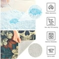 thumbnail image 5 of Dreamtimes Bathroom Rug Toiletry Mat Set Art Skull Flower Print, Soft Absorbent Bath Rug and U-Shaped Contour Toilet Rug, Non-Slip Bath Carpet Bath Mats for Bathroom 17.3"x13.4"+23.6"x15.7", 5 of 5