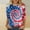 Red, variant on Cavosen Patriotic Tops for Women Patriotic 3/4 Sleeve Round Neck Tops USA Flag Print T Shirts Lady XL Independence Day Casual Tops Funny 4th of July Tunic Tees 2025 Summer Patriotic Clothes