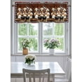thumbnail image 4 of Curtain Valance for Windows,Fun Chef Food Kitchen Cooking Kitchen Valances Rod Pocket Short Curtains,Black White Checked Window Treatment Panel for Bedroom Bathroom 42"x12", 4 of 7