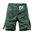 thumbnail image 2 of Miluxas Cargo Shorts for Men - Casual and Cotton 6 Inch Inseam Shorts Army Green 6(M), 2 of 4