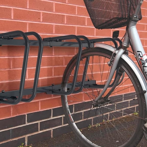 Bike Stand, 3 Bikes Rack Garage, 22-28" Wheel Stand, Max. Tire Width 2.15"