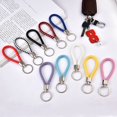 thumbnail image 2 of Llavero con cuerda de cuero, llavero tejido de PU, llavero colgante, llavero de coche, accesorios, bolso colgante, 2 of 6