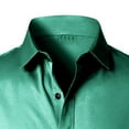 thumbnail image 6 of JTieacloth Long Sleeve Collar Shirt Male Stretch Dress Shirts Formal Wedding Prom Long Sleeve Slim Fit Button Down Shirt Green, 6 of 6