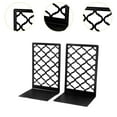 thumbnail image 6 of Dualoai 2 Pieces Bookends Desktop Book Holder Multifunction Shelves Organizer Organizer Book Stopper for Library School, 6 of 9