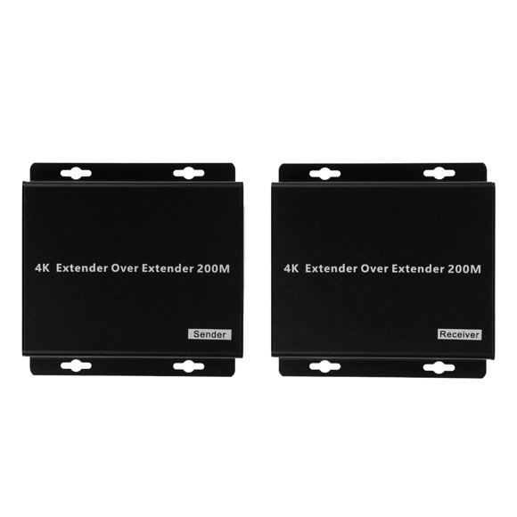 4K HD Multimedia Interface Extender, Aluminum Alloy 200M Ethernet Cable Extender, 3840x2160 At 30Hz Downward Compatible, Built in EDID Sound, HD1.4 Digital