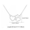 thumbnail image 2 of Ladies Paw Peach Heart Pendant Necklace Jewelry Gift, Xinsrenus Under $5! Ladies Paw Peach Heart Pendant, 2 of 3