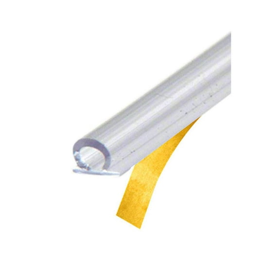 CRL Translucent Vinyl Bulb Seal with Pre-Applied Tape for 5/32" Gap - 95 in long