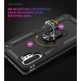 thumbnail image 4 of Note 10 Plus Case,Note 10+ Case, Military Grade Protective Cases Cover with Ring Car Mount Kickstand for Samsung Galaxy Note 10 Plus/Note 10 Plus 5G - Black, 4 of 12