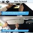 thumbnail image 6 of Car Windshield Sunshade with Pet Design(64x33 ), IC ICLOVER Cute Cartoon Design Front Auto Car Windshield Sun Shade Folding Silvering Sun Visor - UV Coating for UV Ray Deflector, Medium, 6 of 7