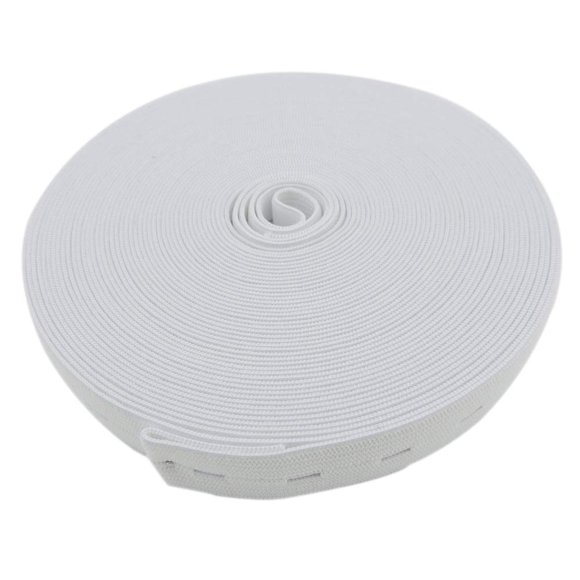 MYUREN 3/4 Inch by 32 Yard White Buttonhole Elastic Band Heavy Stretch High Elasticity Knit Elastic Band