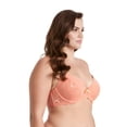 thumbnail image 3 of Curve Muse Women’s Plus Size Lightly Padded Underwire Balconette Bra -2PK-Light Brown,Blue/Green-40B, 3 of 6