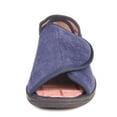 thumbnail image 4 of Men's 80-D Memory Foam Open Toe Diabetic Slipper with Adjustable Closures,Extra Wide Width Warm Fleece Arthritis Edema Swollen Diabetic House Shoes Machine Washable w/Anti Slip Sole , (Navy Blue, 11), 4 of 5