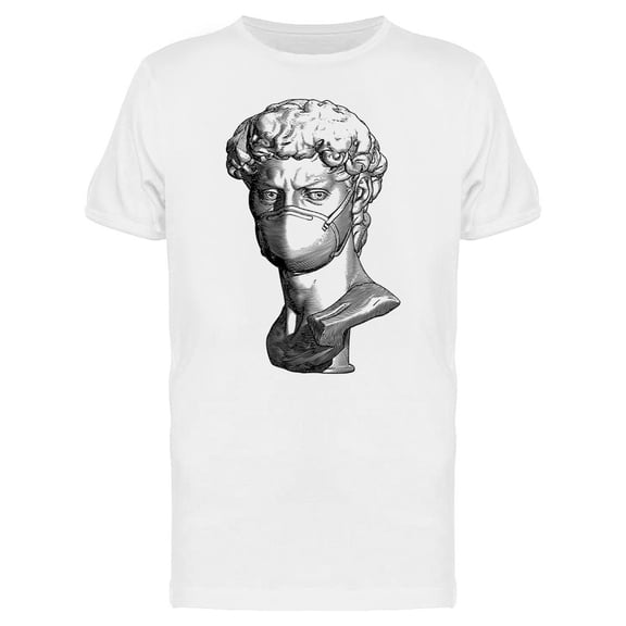 David Sculpture With  Mask T-Shirt Men -Image by Shutterstock, Male Large